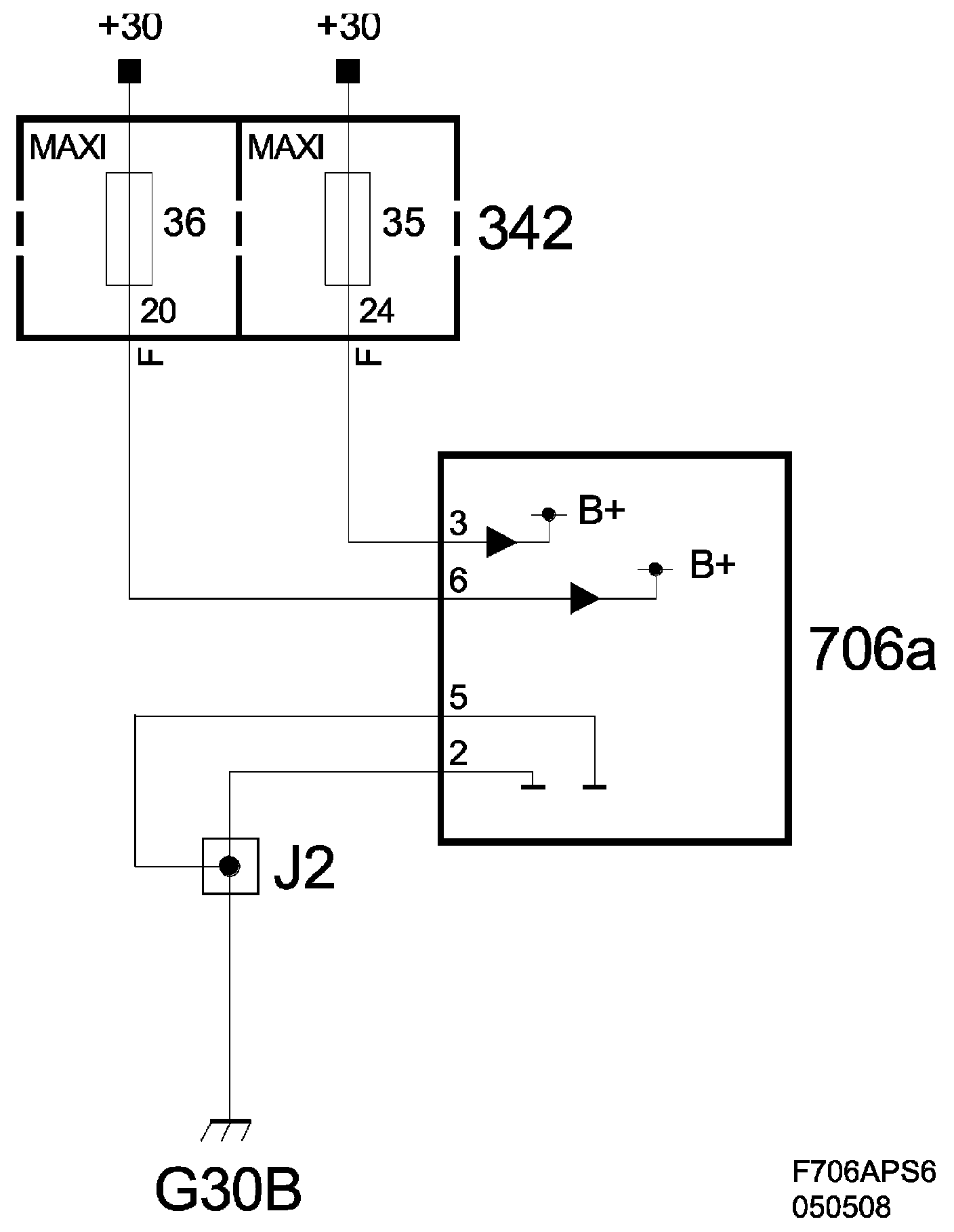 Relay Unit, Radiator Fans (706A), B207 With Two Radiator Fans — 2008 ...