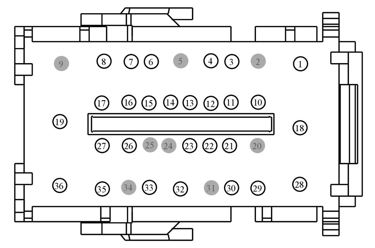 Connector End View (C2280C) - BODY CONTROL MODULE (BCM) — 2019 Ford F ...